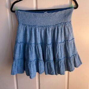 American Eagle Blue Tiered Women's Skirt szL